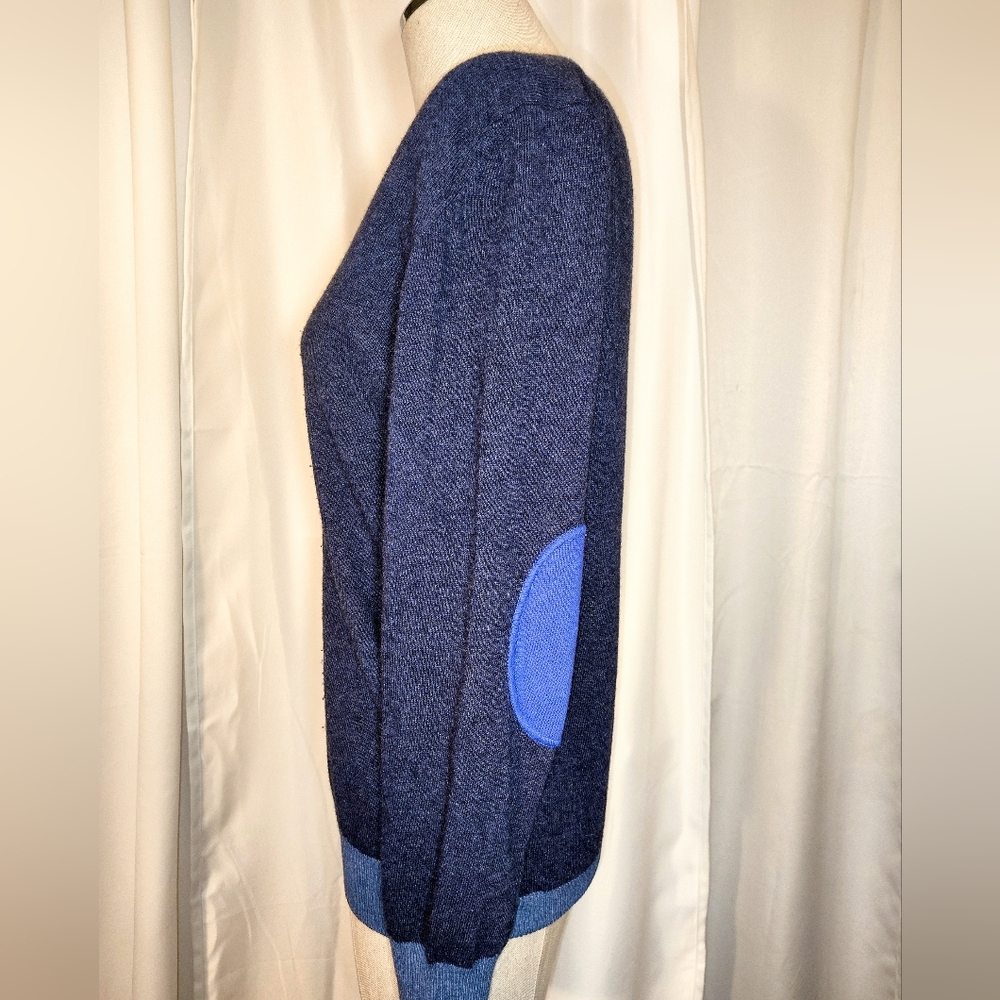 Cashmer Italy Wool Sweater, Women, V-neck, Blue, Soft, Lightweight, S - Picture 5 of 10
